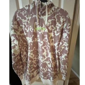 Gymshark hoodie purple/mauve, cream camouflage or cow print size Medium